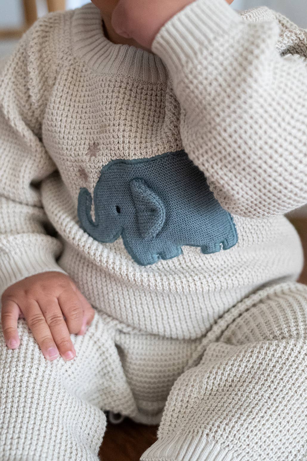 Tuta elefante in maglia jacquard