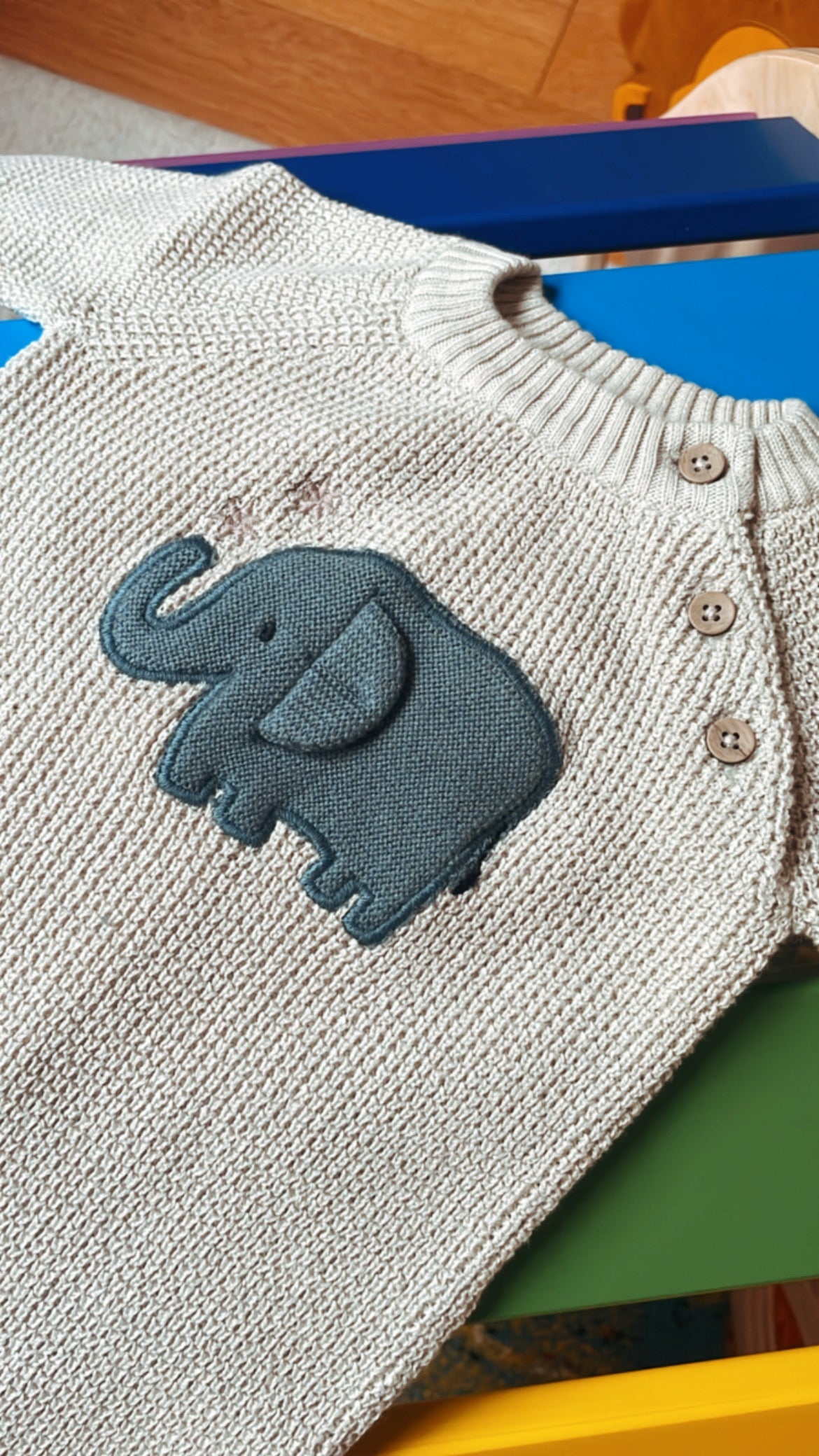 Tuta elefante in maglia jacquard