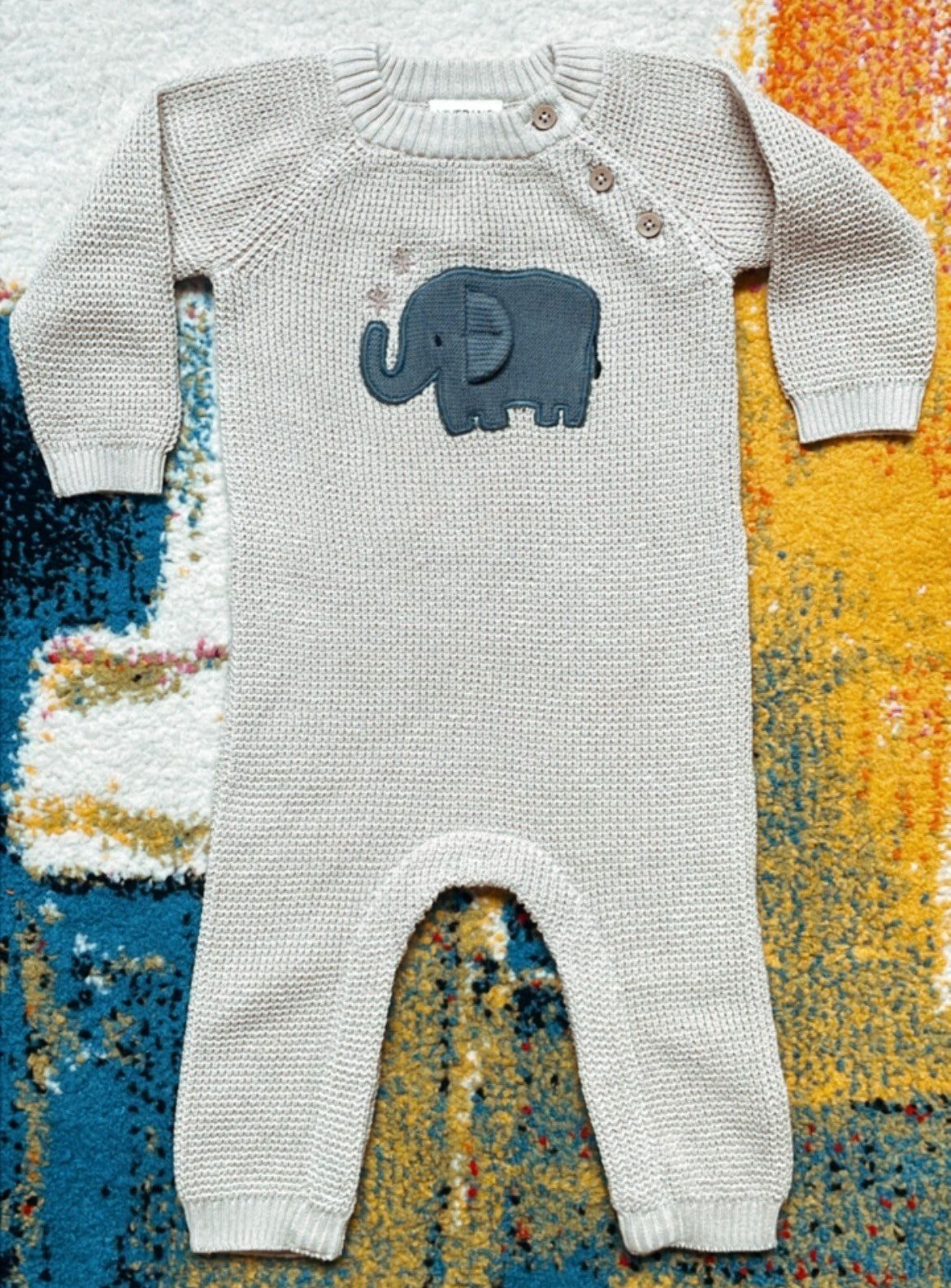 Tuta elefante in maglia jacquard