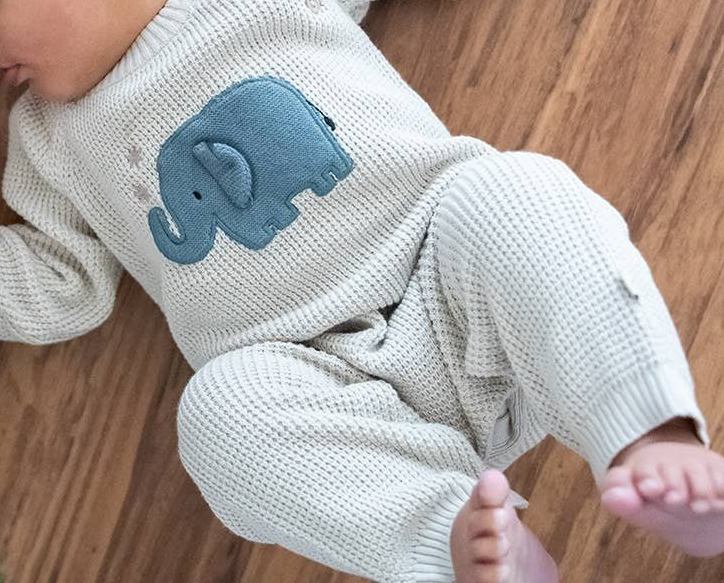 Tuta elefante in maglia jacquard