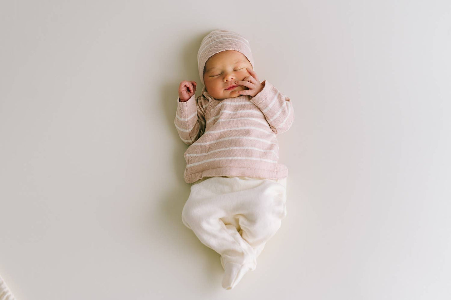 Coordinato newborn - Righe rosa