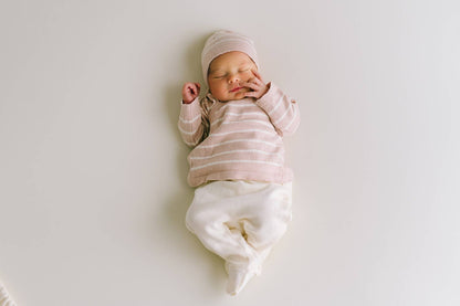 Coordinato newborn - Righe rosa